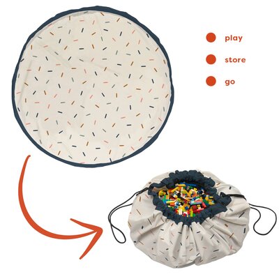 Noomad - Opbergzak - Speelmat single print - 140cm Confetti
