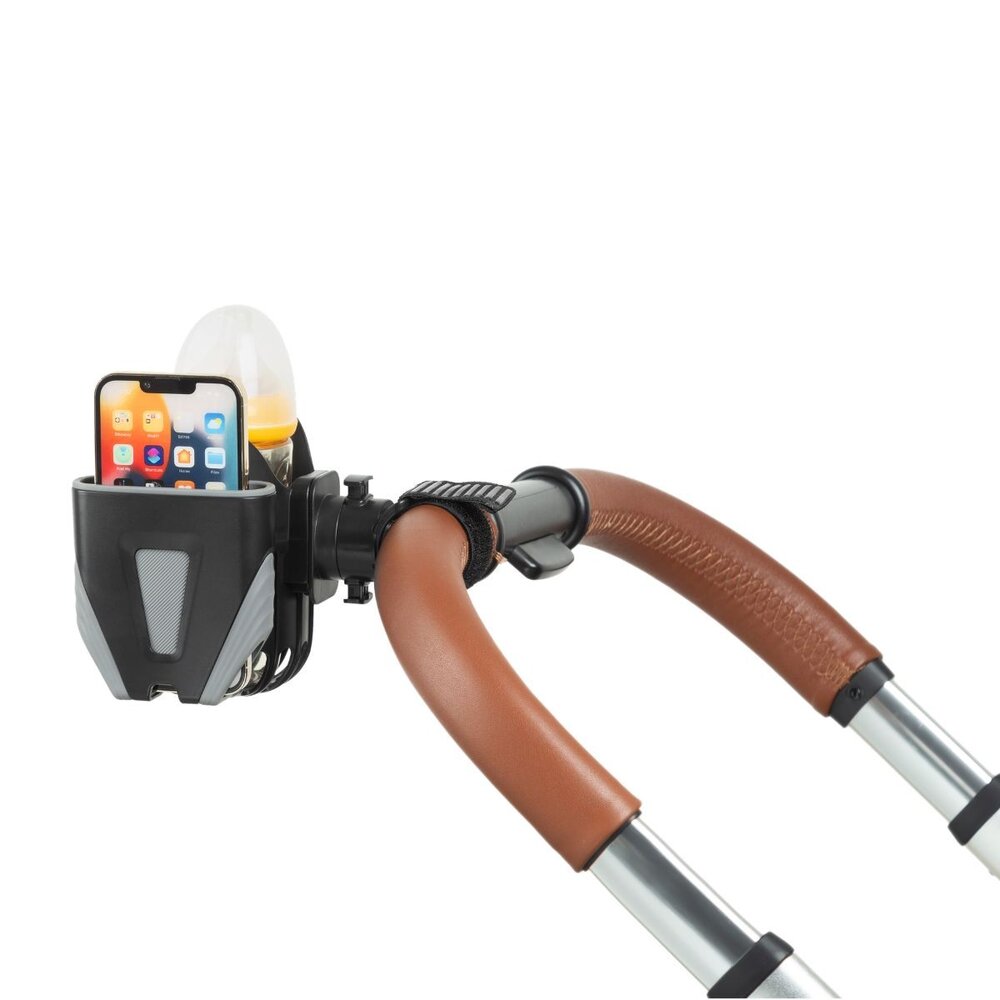2 in 1 Stroller Cup & Phone Holder Antislip Velcro 2 in 1 Stroller Cup & Phone Holder Antislip Velcro