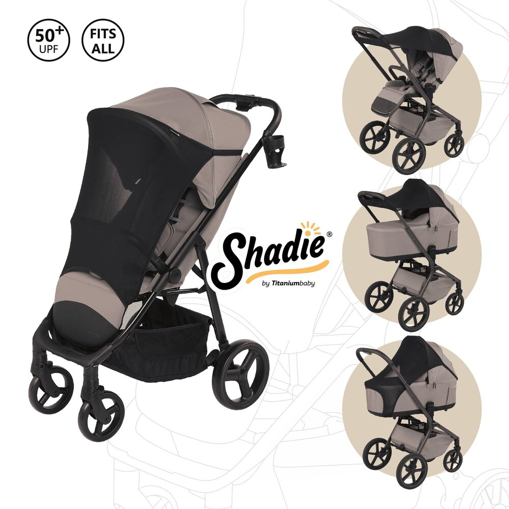 Shadie kinderwagen zonnescherm Black Shadie kinderwagen zonnescherm Black
