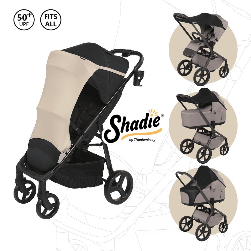 Shadie kinderwagen zonnescherm Almond Beige Shadie kinderwagen zonnescherm Almond Beige
