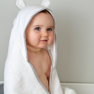 Badcape met oortjes White