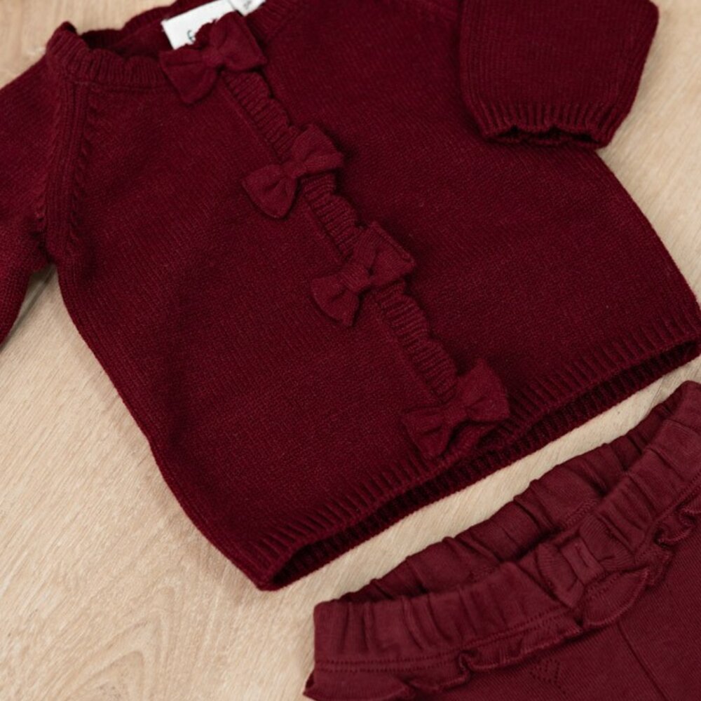 Vestje gebreid - My Little Love Bordeaux