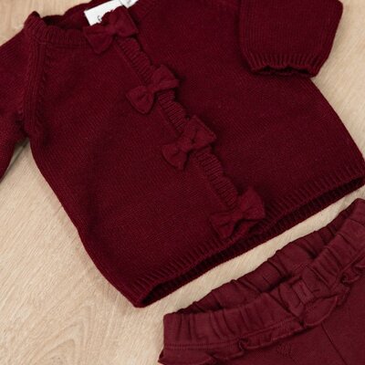 Vestje gebreid - My Little Love Bordeaux