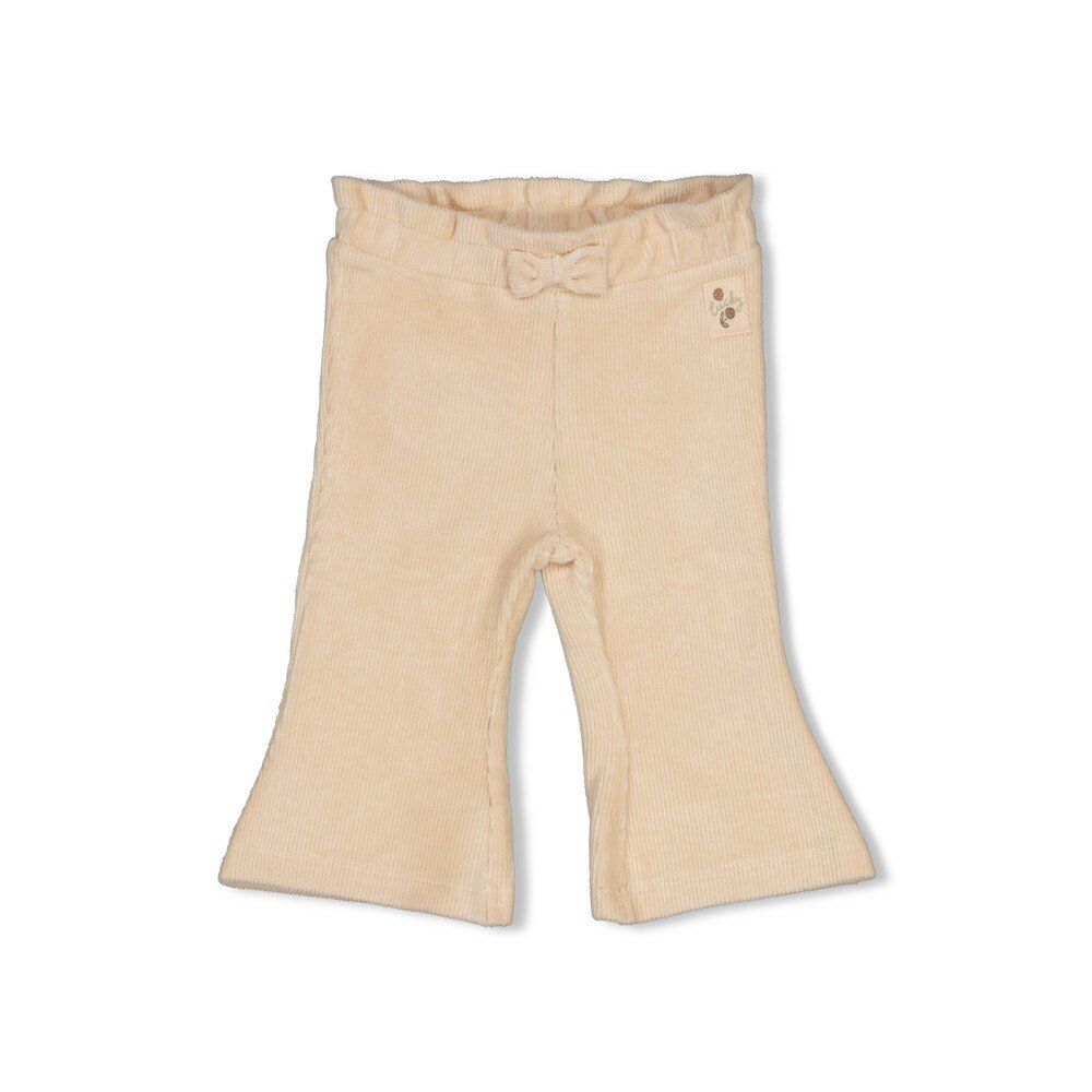 Flare broek velours rib - Lucky Bloombird Offwhite Flare broek velours rib - Lucky Bloombird Offwhite