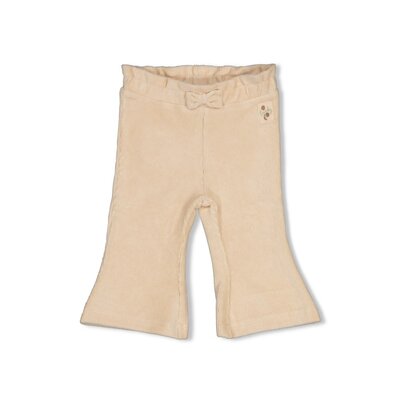 Flare broek velours rib - Lucky Bloombird Offwhite Flare broek velours rib - Lucky Bloombird Offwhite
