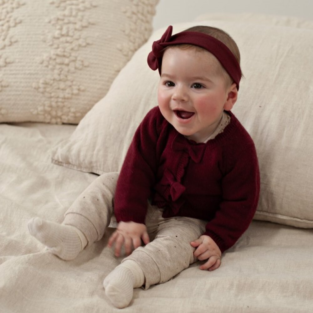 Vestje gebreid - My Little Love Bordeaux