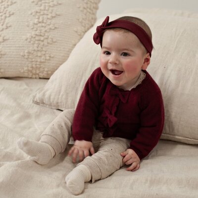 Vestje gebreid - My Little Love Bordeaux