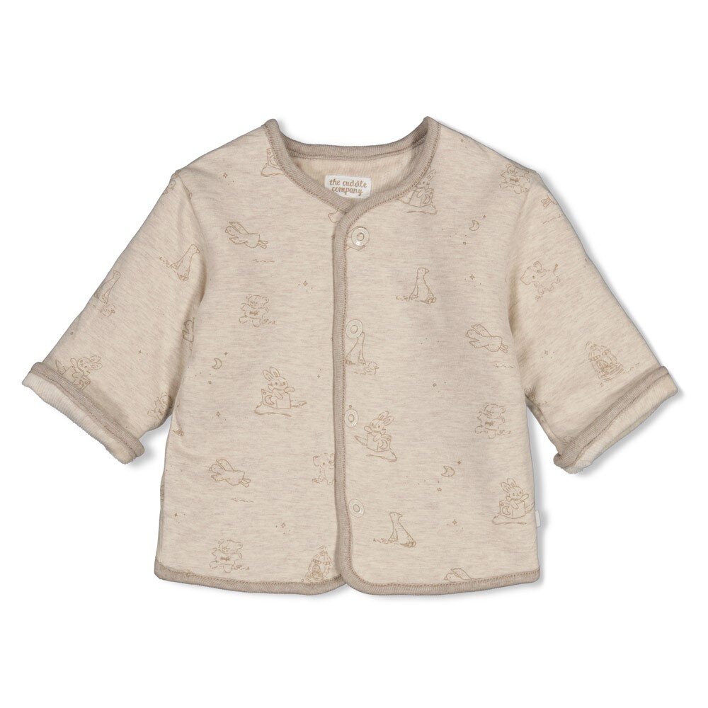 Omkeerbaar jasje velours rib - The Cuddle Company Taupe melange Omkeerbaar jasje velours rib - The Cuddle Company Taupe melange