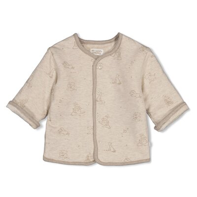 Omkeerbaar jasje velours rib - The Cuddle Company Taupe melange Omkeerbaar jasje velours rib - The Cuddle Company Taupe melange