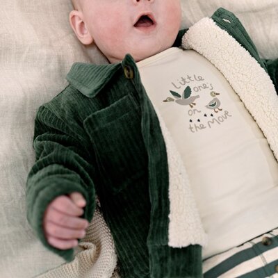 Jasje velours rib - Wiggle and Waddle Groen Jasje velours rib - Wiggle and Waddle Groen
