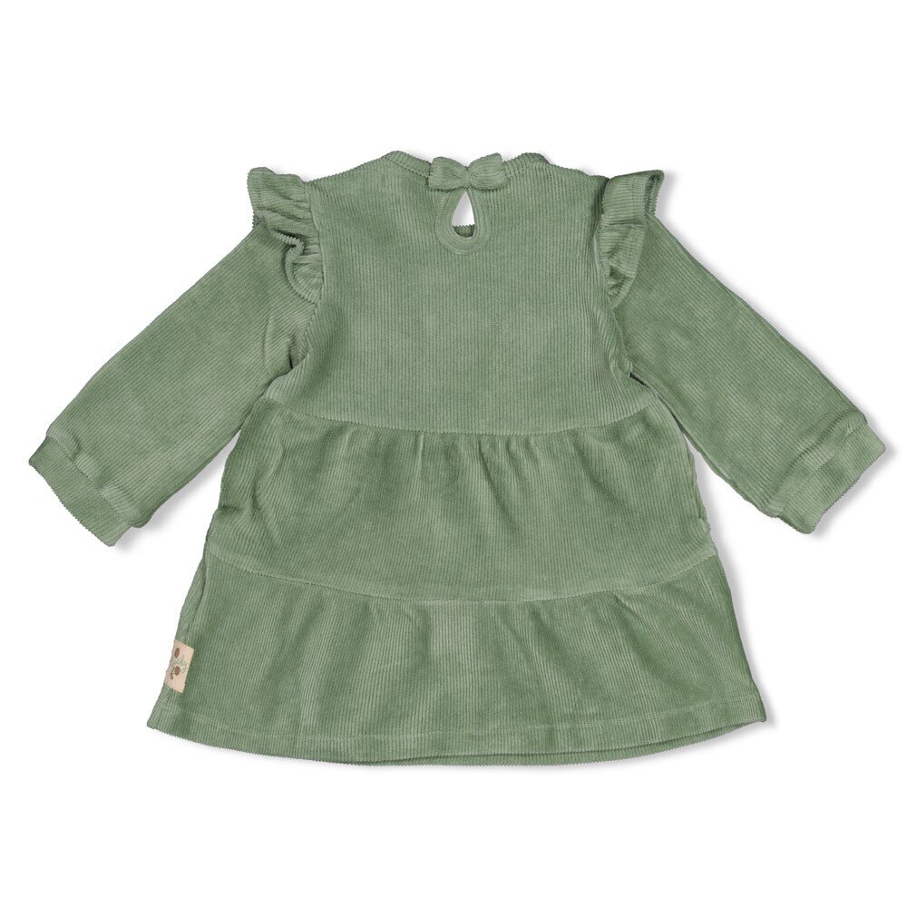 Jurk velours rib - Lucky Bloombird Jade Groen