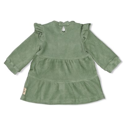 Jurk velours rib - Lucky Bloombird Jade Groen