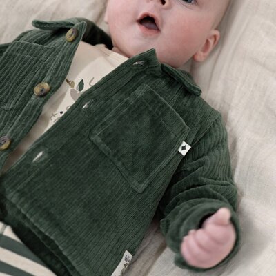 Jasje velours rib - Wiggle and Waddle Groen Jasje velours rib - Wiggle and Waddle Groen