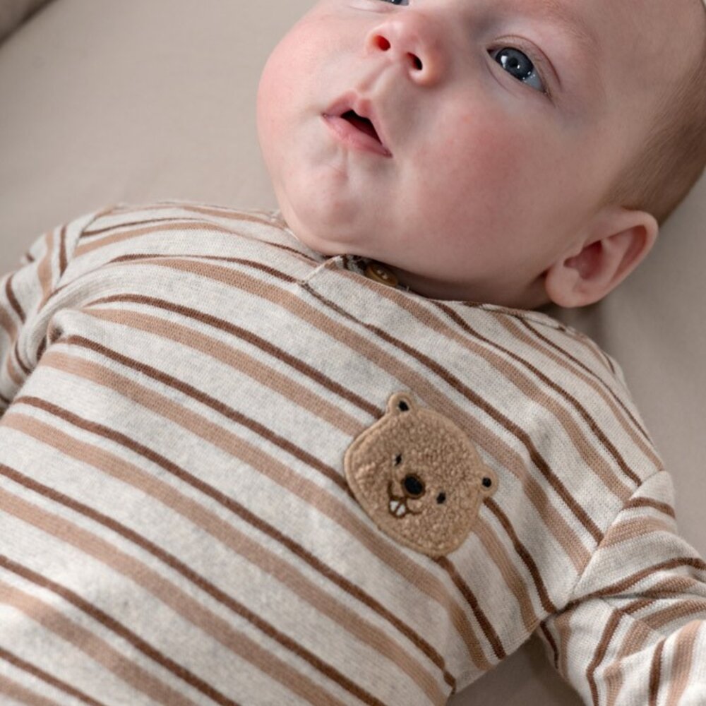 Longsleeve rib met streep - Tiny Timber Tales Grijs melange Longsleeve rib met streep - Tiny Timber Tales Grijs melange