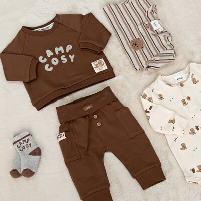 Longsleeve rib met streep - Tiny Timber Tales Grijs melange Longsleeve rib met streep - Tiny Timber Tales Grijs melange