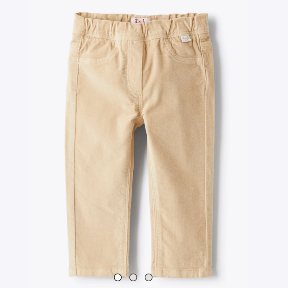 Broek fluweel beige Beige