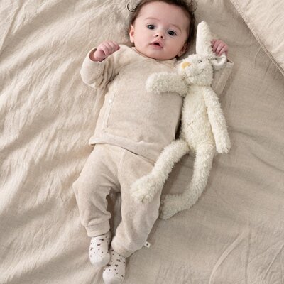 Overslagshirt velours rib - The Cuddle Company Taupe melange Overslagshirt velours rib - The Cuddle Company Taupe melange