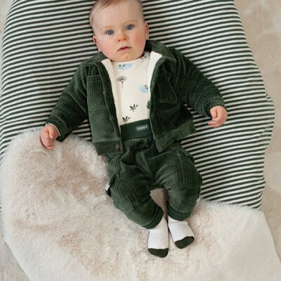 Broek velours rib - Wiggle and Waddle Groen Broek velours rib - Wiggle and Waddle Groen