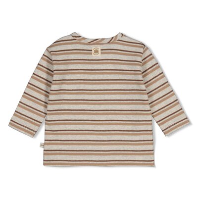 Longsleeve rib met streep - Tiny Timber Tales Grijs melange Longsleeve rib met streep - Tiny Timber Tales Grijs melange