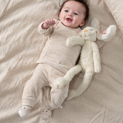 Overslagshirt velours rib - The Cuddle Company Taupe melange Overslagshirt velours rib - The Cuddle Company Taupe melange