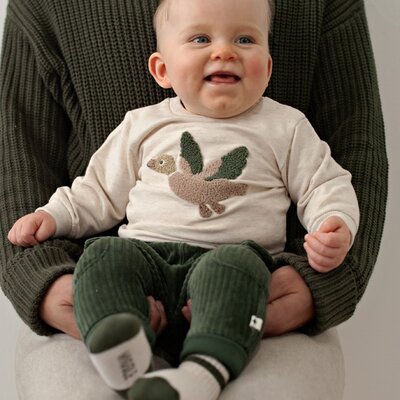 Broek velours rib - Wiggle and Waddle Groen Broek velours rib - Wiggle and Waddle Groen