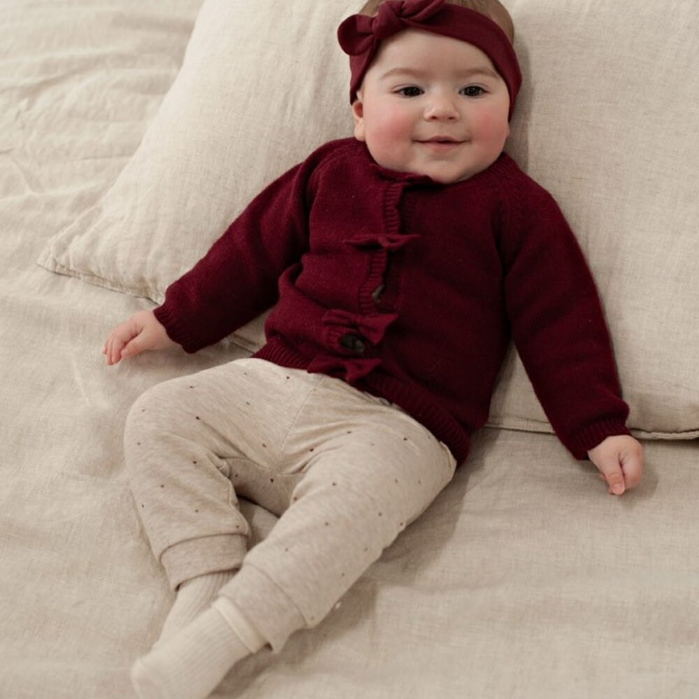 Vestje gebreid - My Little Love Bordeaux