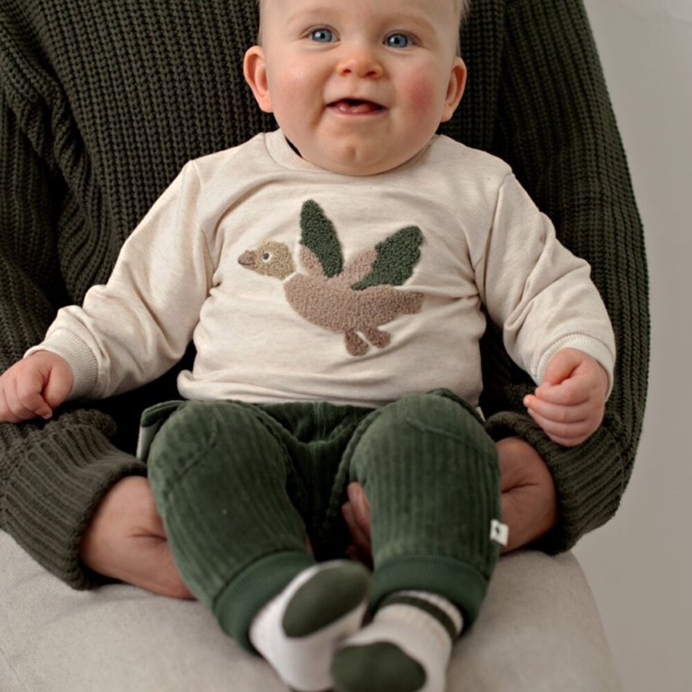 Broek velours rib - Wiggle and Waddle Groen Broek velours rib - Wiggle and Waddle Groen