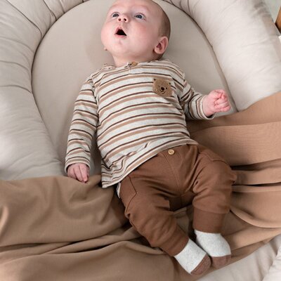 Longsleeve rib met streep - Tiny Timber Tales Grijs melange Longsleeve rib met streep - Tiny Timber Tales Grijs melange