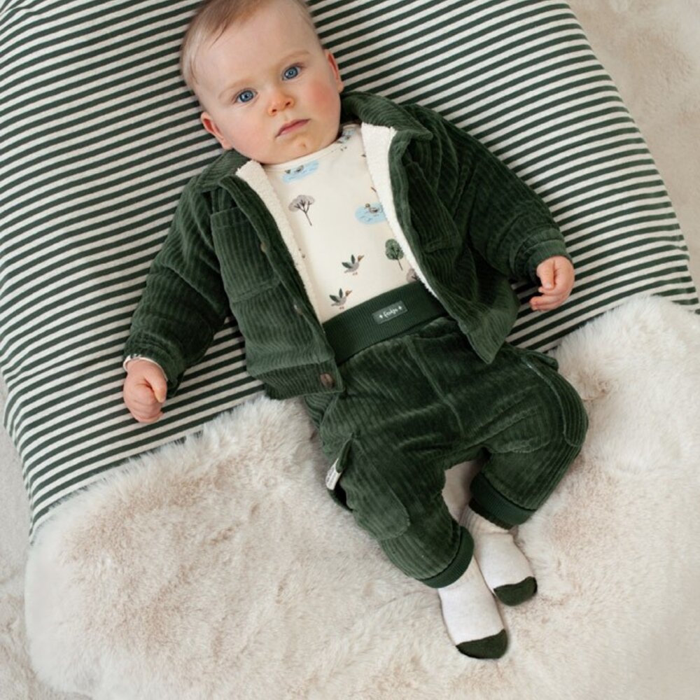 Broek velours rib - Wiggle and Waddle Groen Broek velours rib - Wiggle and Waddle Groen