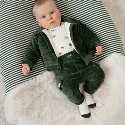 Broek velours rib - Wiggle and Waddle Groen Broek velours rib - Wiggle and Waddle Groen