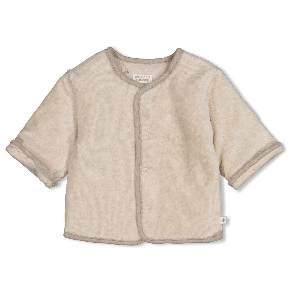 Omkeerbaar jasje velours rib - The Cuddle Company Taupe melange Omkeerbaar jasje velours rib - The Cuddle Company Taupe melange