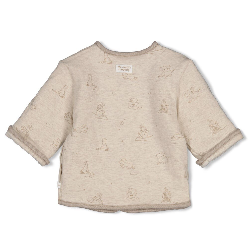 Omkeerbaar jasje velours rib - The Cuddle Company Taupe melange Omkeerbaar jasje velours rib - The Cuddle Company Taupe melange