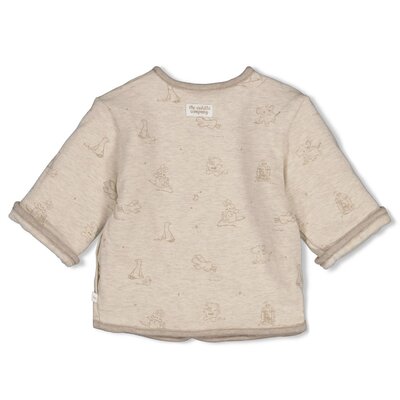 Omkeerbaar jasje velours rib - The Cuddle Company Taupe melange Omkeerbaar jasje velours rib - The Cuddle Company Taupe melange