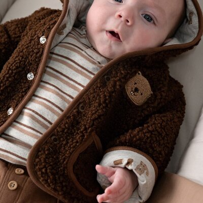 Longsleeve rib met streep - Tiny Timber Tales Grijs melange Longsleeve rib met streep - Tiny Timber Tales Grijs melange