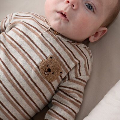 Longsleeve rib met streep - Tiny Timber Tales Grijs melange Longsleeve rib met streep - Tiny Timber Tales Grijs melange