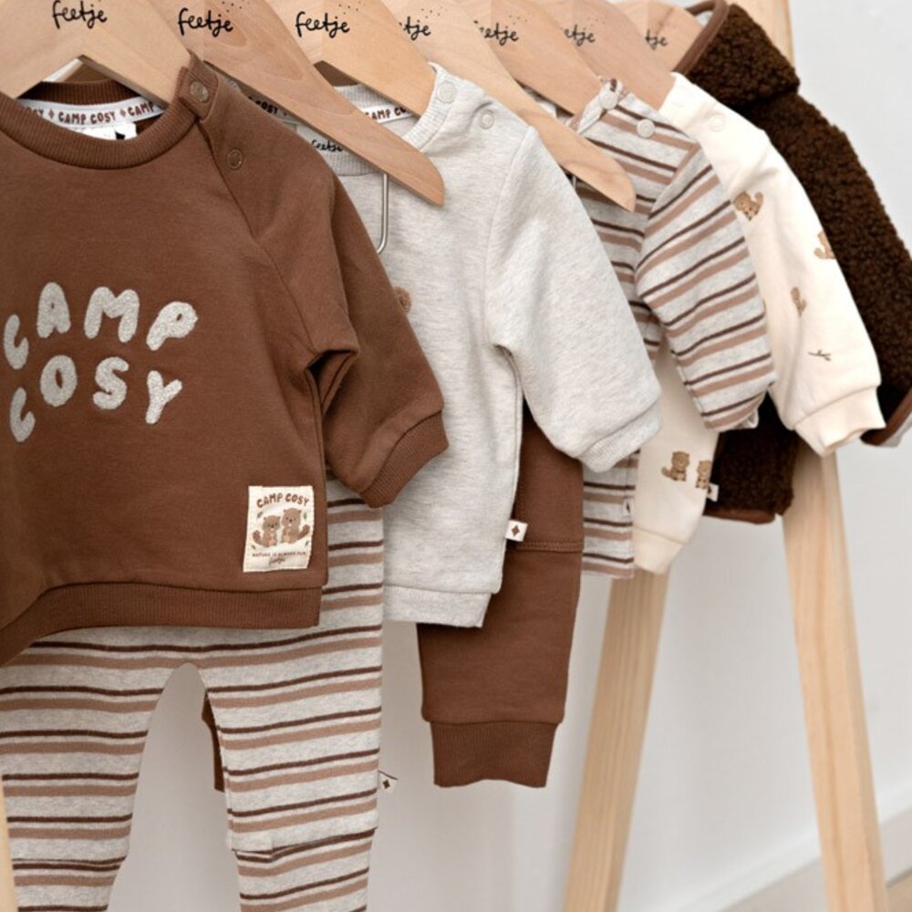 Longsleeve rib met streep - Tiny Timber Tales Grijs melange Longsleeve rib met streep - Tiny Timber Tales Grijs melange
