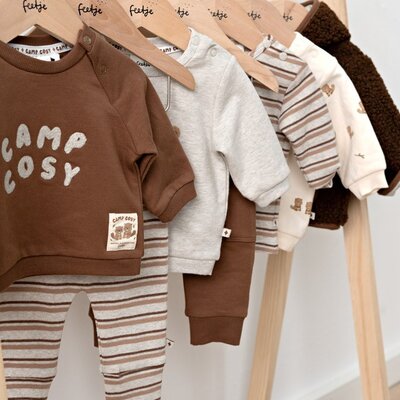 Longsleeve rib met streep - Tiny Timber Tales Grijs melange Longsleeve rib met streep - Tiny Timber Tales Grijs melange