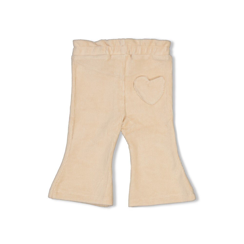 Flare broek velours rib - Lucky Bloombird Offwhite Flare broek velours rib - Lucky Bloombird Offwhite