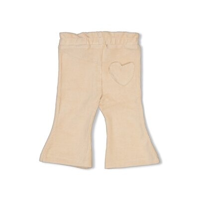 Flare broek velours rib - Lucky Bloombird Offwhite Flare broek velours rib - Lucky Bloombird Offwhite