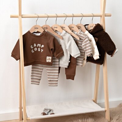Longsleeve rib met streep - Tiny Timber Tales Grijs melange Longsleeve rib met streep - Tiny Timber Tales Grijs melange