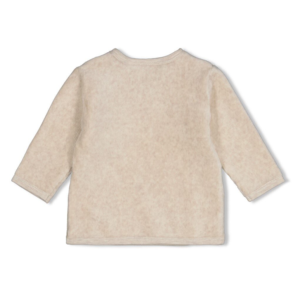 Overslagshirt velours rib - The Cuddle Company Taupe melange Overslagshirt velours rib - The Cuddle Company Taupe melange