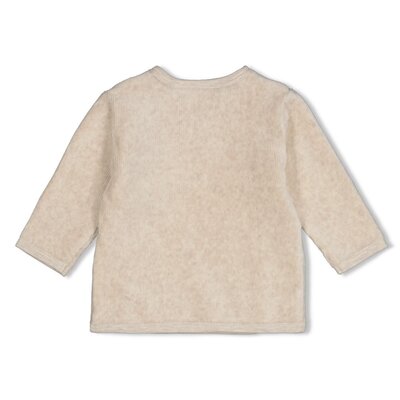 Overslagshirt velours rib - The Cuddle Company Taupe melange Overslagshirt velours rib - The Cuddle Company Taupe melange