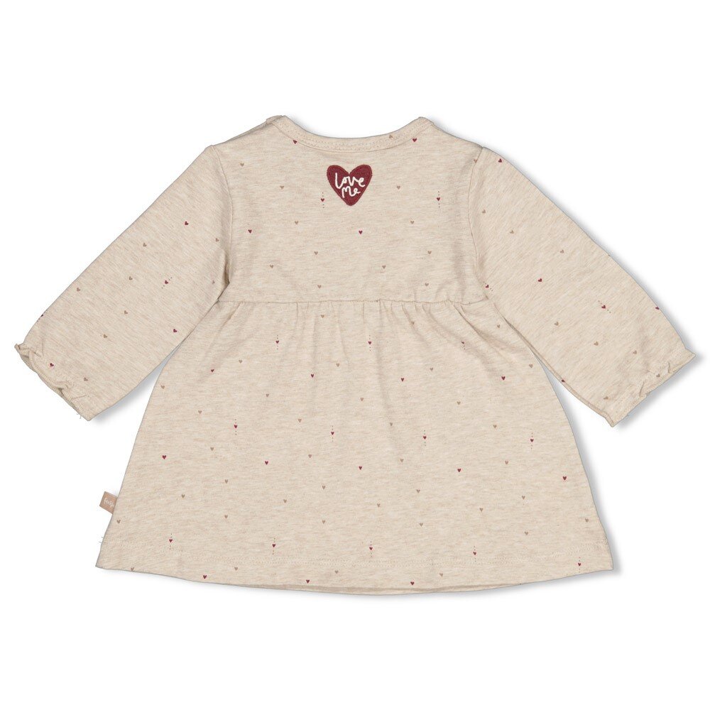 Jurk AOP - My Little Love Taupe melange Jurk AOP - My Little Love Taupe melange