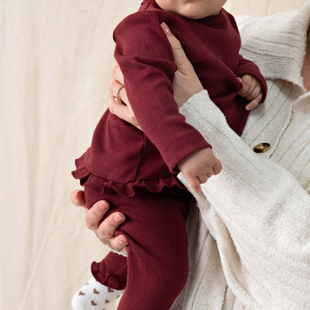 Legging pointelle rib - My Little Love Bordeaux Legging pointelle rib - My Little Love Bordeaux