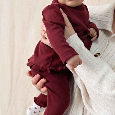 Legging pointelle rib - My Little Love Bordeaux Legging pointelle rib - My Little Love Bordeaux