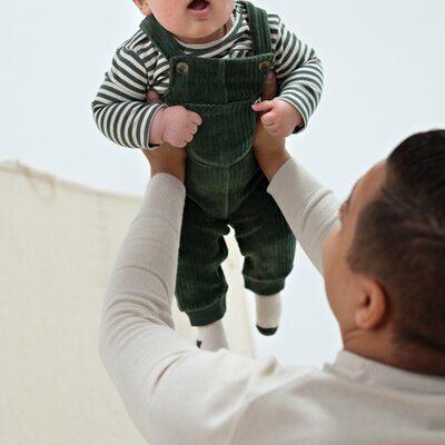 Longsleeve rib met streep - Wiggle and Waddle Groen Longsleeve rib met streep - Wiggle and Waddle Groen
