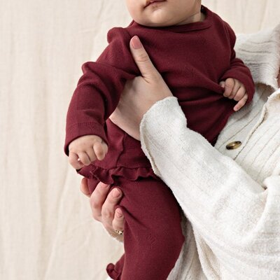 Legging pointelle rib - My Little Love Bordeaux Legging pointelle rib - My Little Love Bordeaux
