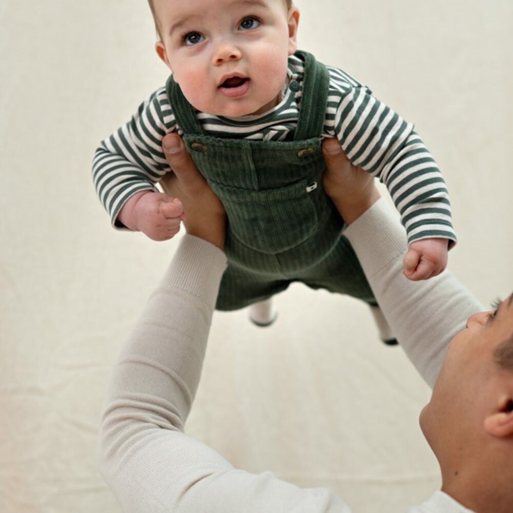 Longsleeve rib met streep - Wiggle and Waddle Groen Longsleeve rib met streep - Wiggle and Waddle Groen