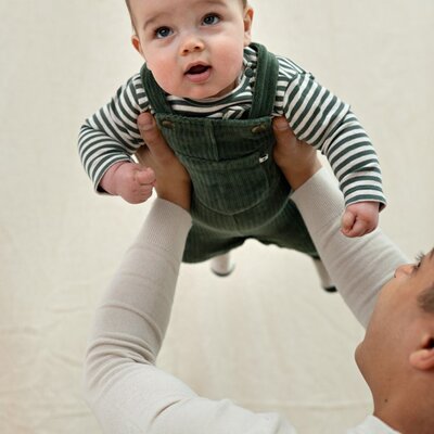 Longsleeve rib met streep - Wiggle and Waddle Groen Longsleeve rib met streep - Wiggle and Waddle Groen