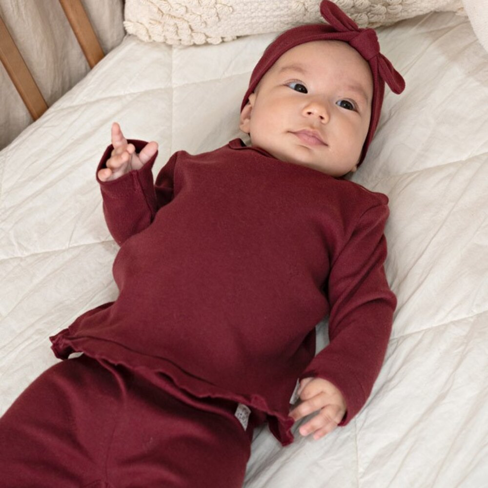 Legging pointelle rib - My Little Love Bordeaux Legging pointelle rib - My Little Love Bordeaux